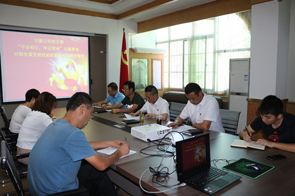 陜煤建設川耀公司召開對照黨章黨規找差距暨檢視問題專題會